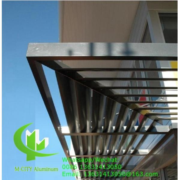 150mm Horizontal Fixed Powder Coated Aluminum Sun Louver for Architectural Facade and Window Sunshade