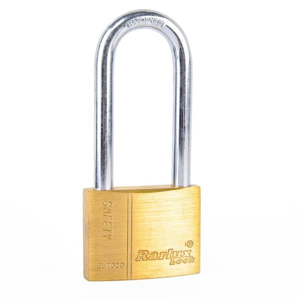 Rarlux 50mm European Durable Solid Brass Padlock with Key ISO Certified High Security Mini Padlock