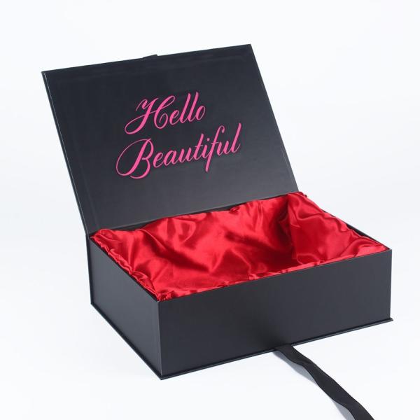 Customized Magnetic Gift Box Cardboard Paper Wig Hair Extension Folding Packaging Box