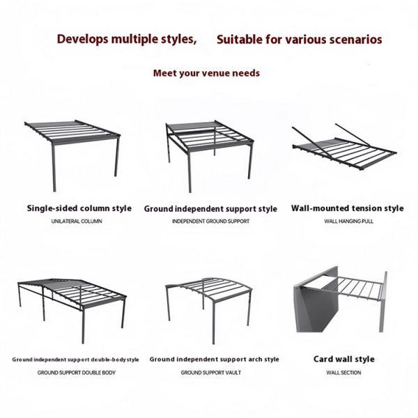Waterproof Retractable Awning with Aluminum Frame Polyester Sail-Outdoor Patio Canopy 6m Projection Customizable Dimensions
