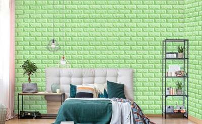 Strong Stickiness 3D Vinyl Brick Foam Wallpaper For Wall Decoration