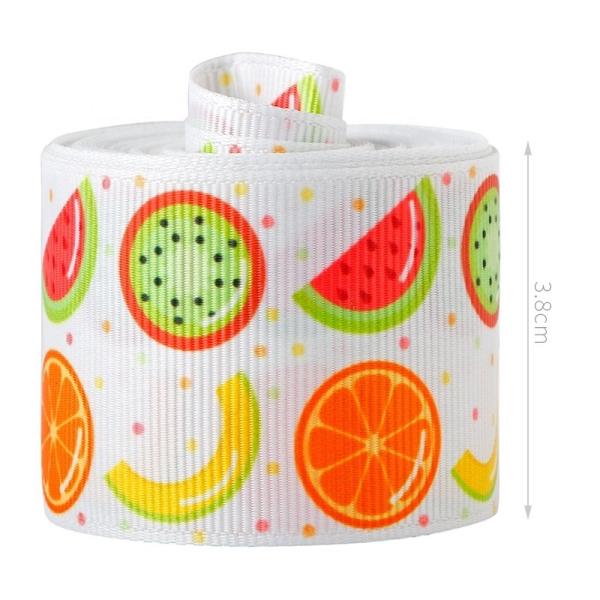 1.5 polegadas custom made Grosgrain Ribbon Featuring Summer Melancia Banana Frutas Impressão