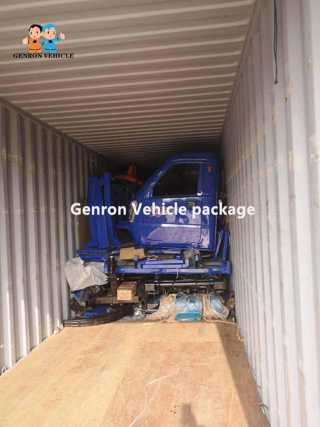 5 самосвала тонн трицикла Genron дизельного для большого груза емкости