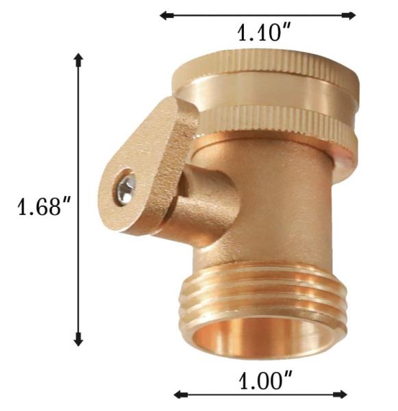 CNC válvula cortada de bronze resistente de mangueira de jardim de 3/4 de polegada com arruelas de borracha