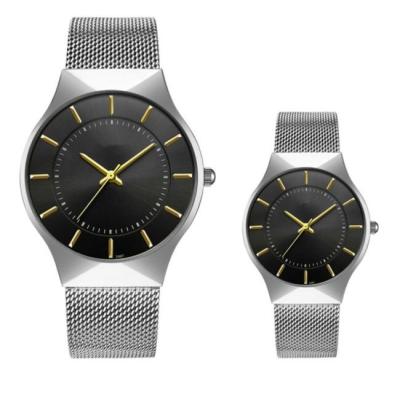44mm 36mm Couple Watches Quartz Goldtone Silvertone Male Female Set