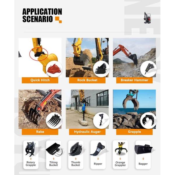 Chinese Manufacturer Wholesale CE/EPA 1500kg Excavator 1.5ton Crawler Small Digger Bagger 1ton 2ton 3.5 Ton Hydraulic Mini Excavator Factory Price