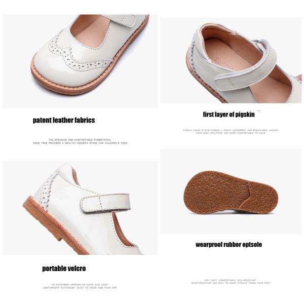 SOEKIDY Girls School Stylish Kids Dress Shoes Pigskin Inner Leather Kids Shoes
