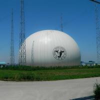 Réservoirs de stockage de biogaz à double membrane montés au sol