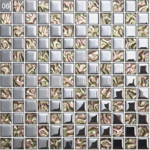 Glass and Metal Waterproof and Elegant Swimming Pool Mosaics For Building