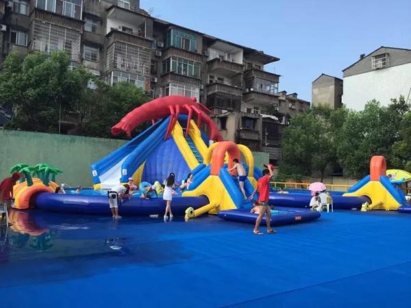 Summer Outdoor Inflatable Amusement Park Custom High Strength For Children
