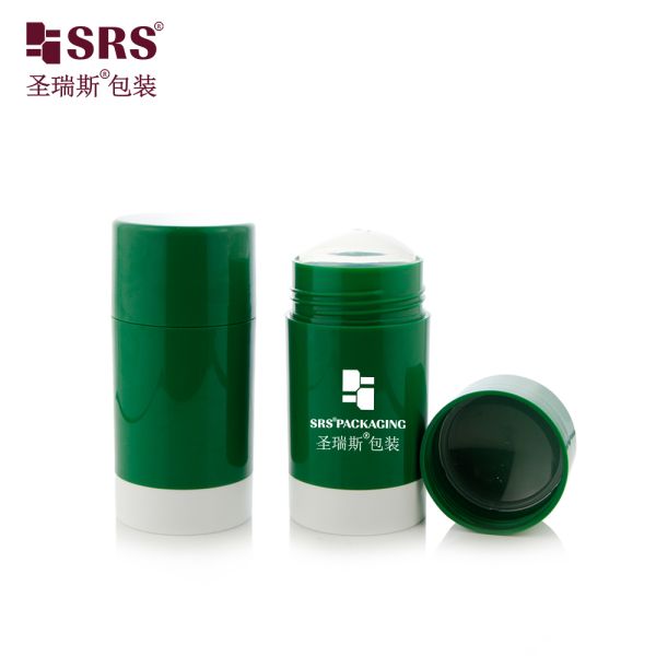 D048 Injection Custom Green Color Plastic PP PCR Deodorant Stick Container Wholesale Luxury Cosmetic Packaging