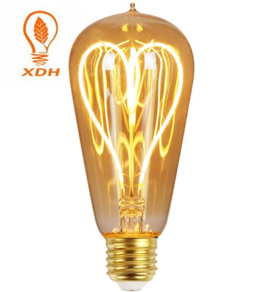bulbo conduzido vintage 6W do filamento do diodo emissor de luz ST64 do bulbo 64*148mm do filamento de 220V 2400K