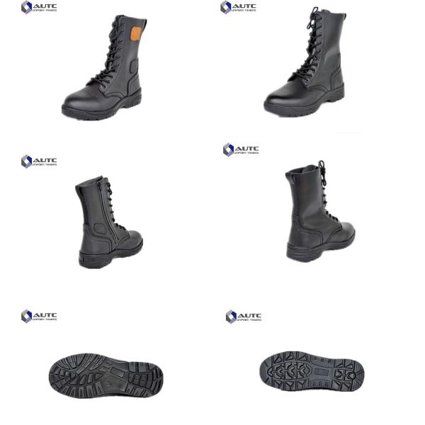 Composite Army Surplus Boots Sand Black Anti Pilling  Genuine Cow Leather