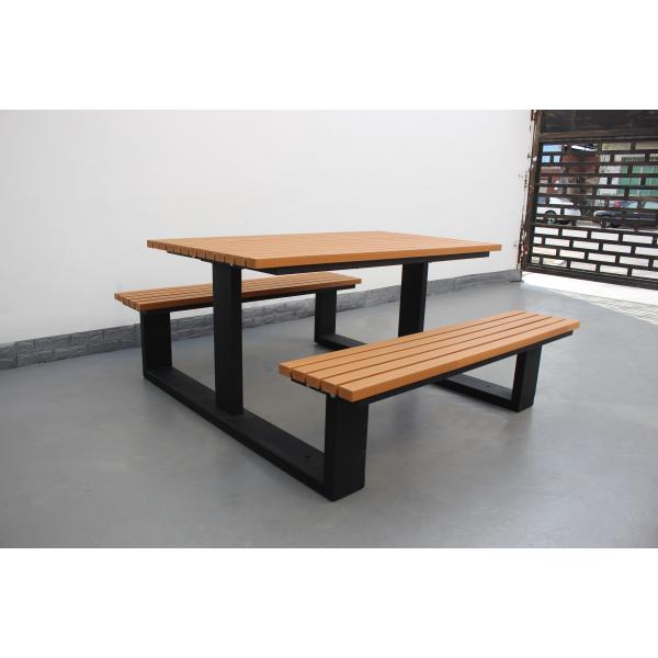 Рециклированный пластиковый деревянный пикник столик и скамейка для открытого воздуха