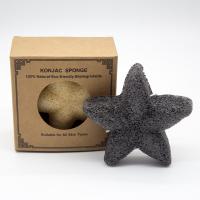 Las estrellas de mar forman la esponja ligera de la cara del carbón de leña Konjac para el acné