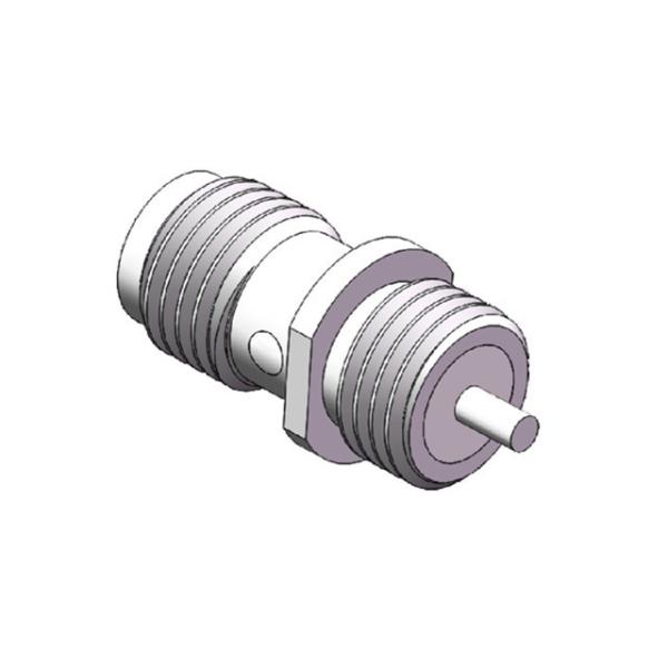 50オームニッケルメッキバルクヘッドメスジャックストレートSMAコネクタ