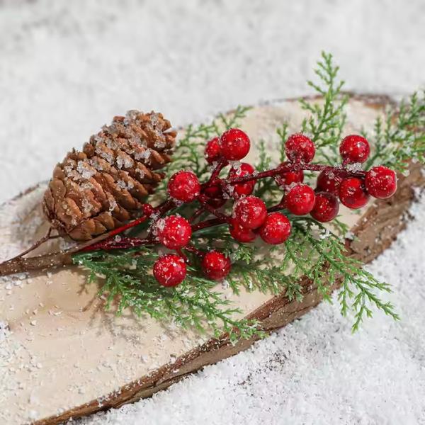 Christmas Decoration Supplies Picks Articulos Decoracion Artificial Foam Christmas Glitter Flower Picks
