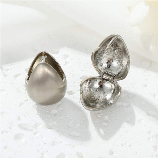 Korean Style Fashion Design Brushed Effect Hoop Earrings High Quality Gold Silver Plating for Women