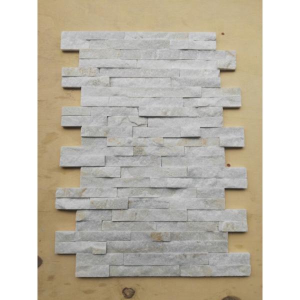 Ledge White Quartzite Stone Veneer Wall Stone Panels For Interior Decoration