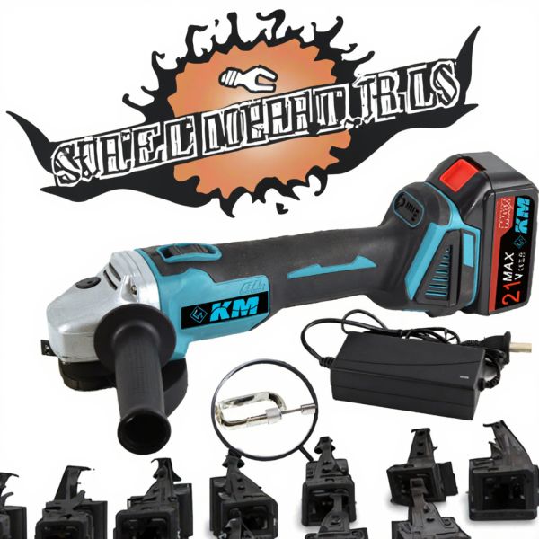 Rechargeable 21V DIY Industrial Electric Polishing Machine Cordless 4.5in Stainless Steel Grinding Disc Angle Grinder
