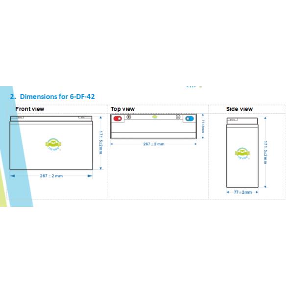 36.3Ah 12v Lead Acid Battery OEM 6-DF-36.3 FOR E-Motorcycle 450times Sealed Lead Acid Battery
