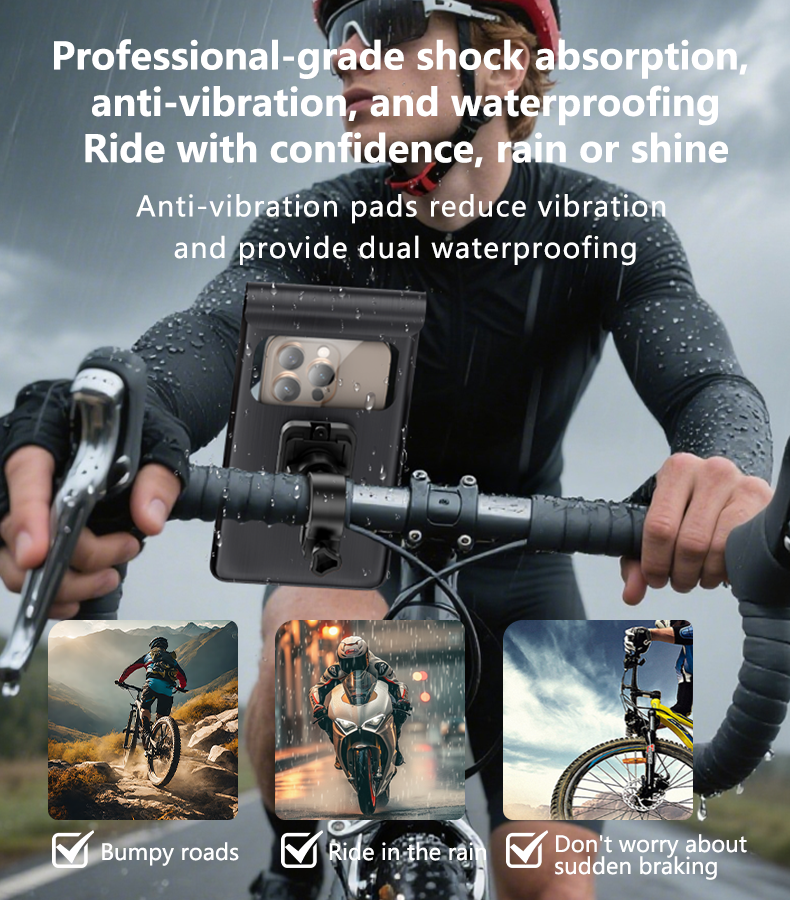 IP67 Waterproof Phone Bag with 360° Rotation and Sensitive Touch Control for Bicycles and Electric Vehicles