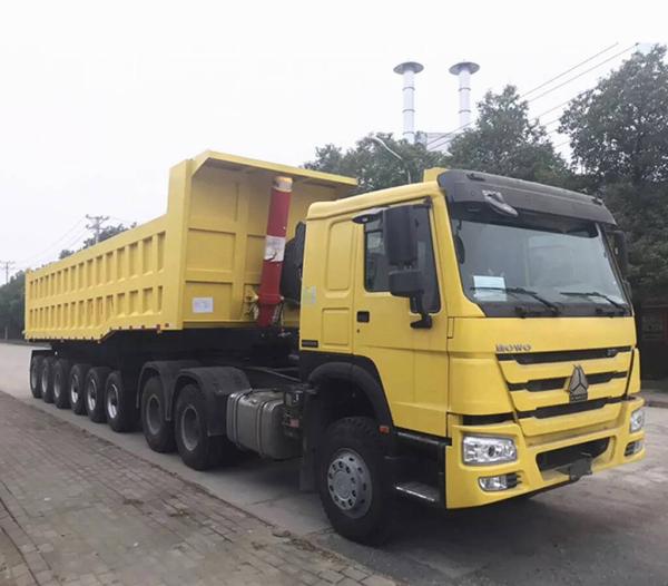 Wabco Relay Valve Heavy Duty Self-dumping Rear Dump Trailer for Capacity Grain Truck
