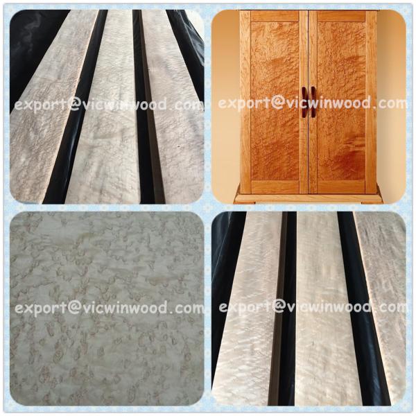 Natural Birds Eye Maple Wood Veneer Sheet For Interior Decoration