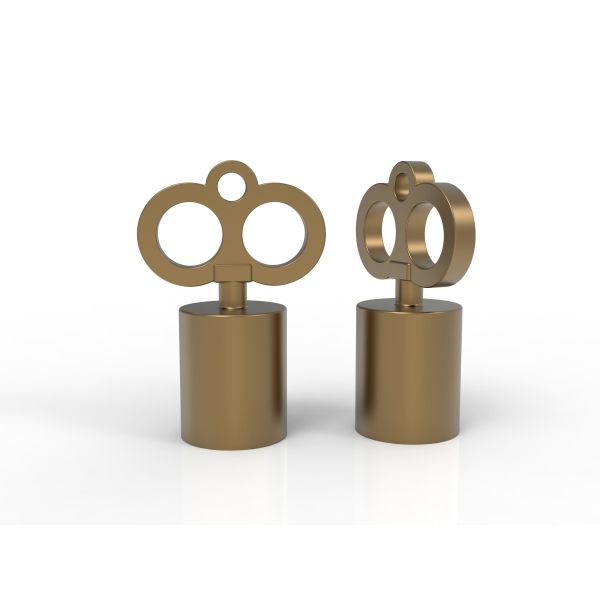 Factory New Design Luxury High-Quality Key Shaped Zamac Shiny Perfume Bottle Caps Zinc Alloy Perfume Lids