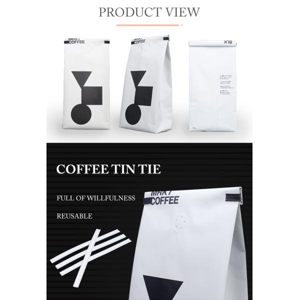 12oz Aluminum Foil Coffee Bag Side Gusset With Tin Tie And Valve