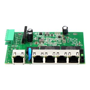 5 Port E-Mark Network Switch PCBA Gigabit Unmanaged 12V 24V DIN Rail CE Listed