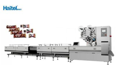 Servo motor automático de máquina de embalagem do chocolate do fluxo horizontal de baixo nível de ruído