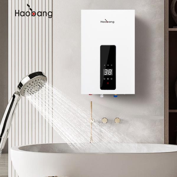 Chauffe-eau à gaz d'échappement à chauffage instantané avec réservoir en cuivre sans oxygène et étanche IPX2