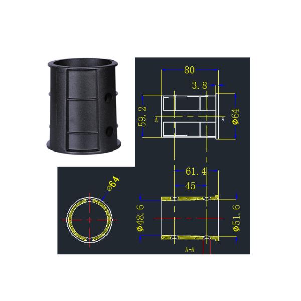 50mm Pole Mounting Bracket  Led Street Light Adapter Aluminium