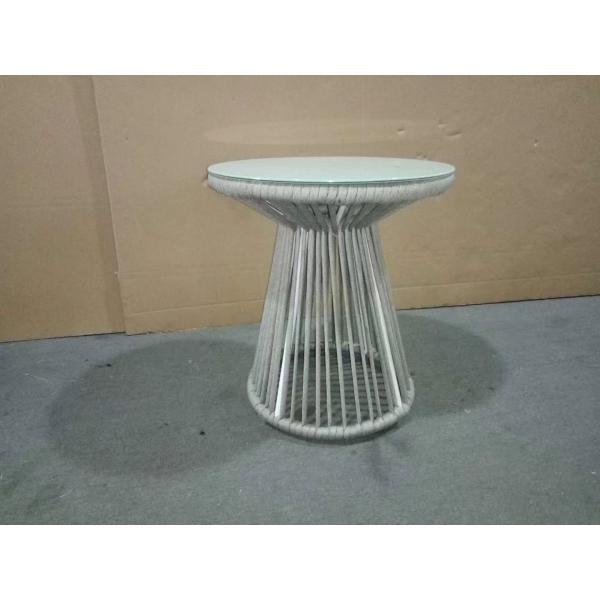 Restaurant PE Boho Rattan Coffee Table Coffee Aluminum All Weather Wicker Patio Table Chair