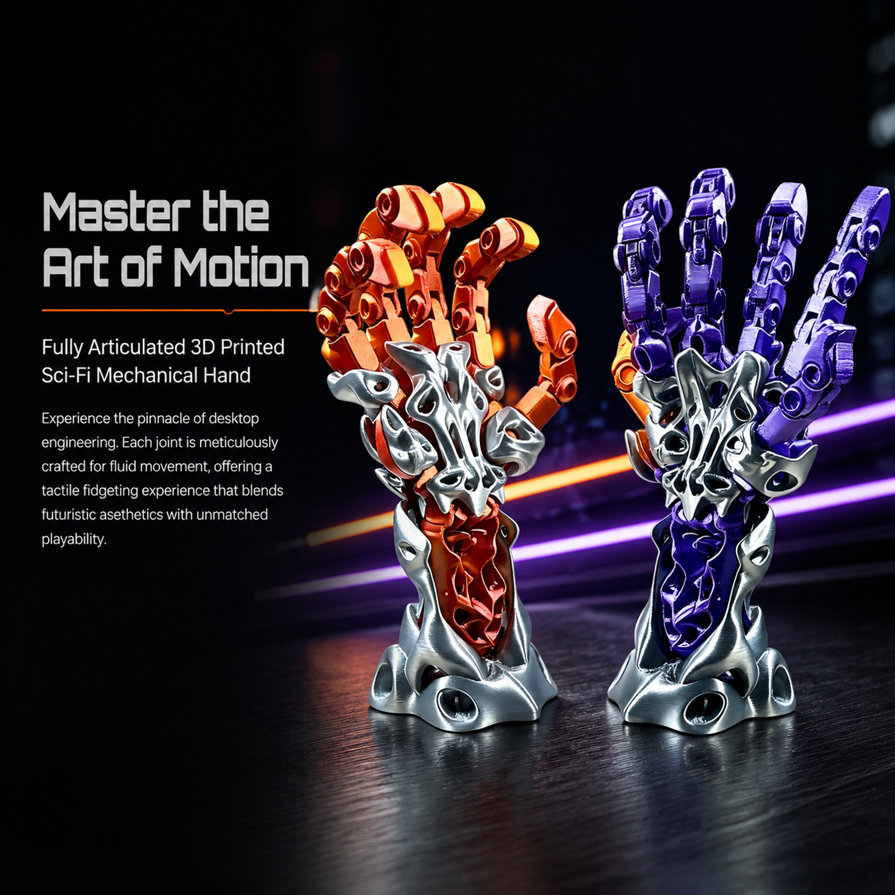Hollow Skeletal 3d Toy Maker Styling Toys Poseable Mechanical Articulated Finger Joints
