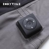 Dispositivo da aptidão do EMS do treinamento do músculo da roupa da aptidão dos homens negros de nylon