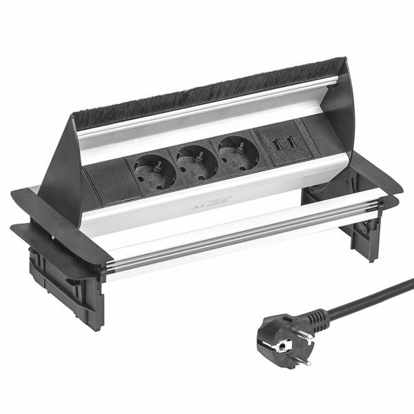 3500 Watts Electric Flip Socket Table Connector Inconspicuous Design Plastic Material