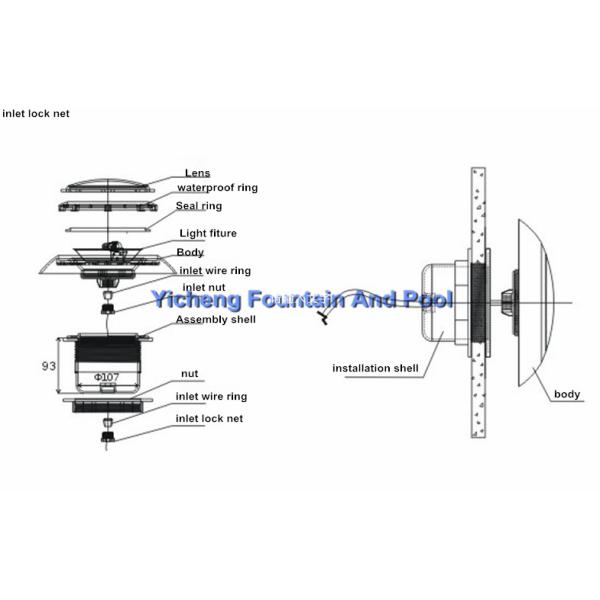 Plastic Wall-Mounted LED Underwater Swimming Pool Lights With Super Bright