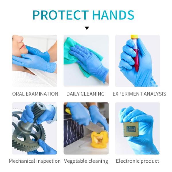 green 3mil non sterile Powder Free disposable xs nitrile gloves for food industry