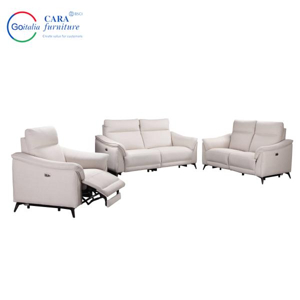 Adjustable High End Modern Three Pieces Sofa Set Furniture Recliner Living Room Leather