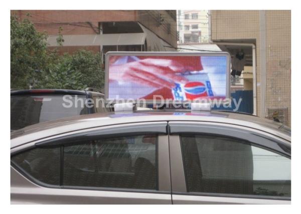 High Luminance 6mm Epistar Taxi LED Display JPG BMP WMF Picture , 192×96 mm P6 LED Display