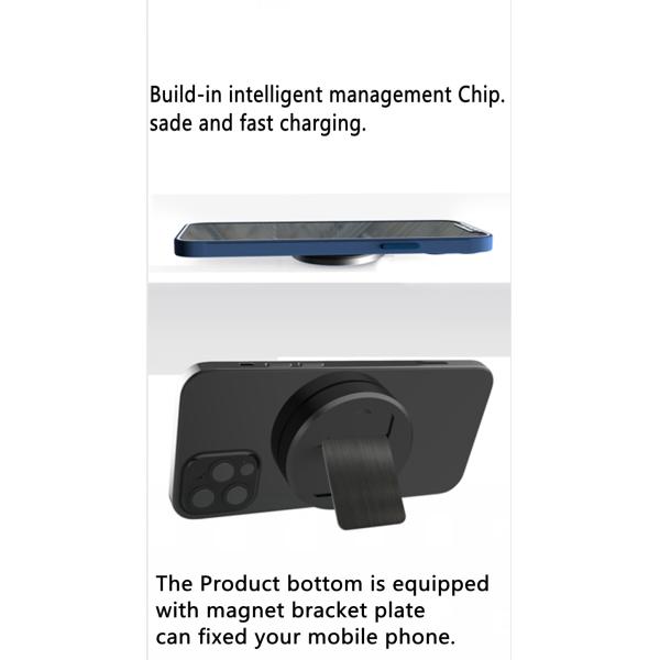 8mm Distance Round 15W Magnetic Wireless Charger Metal Bracket