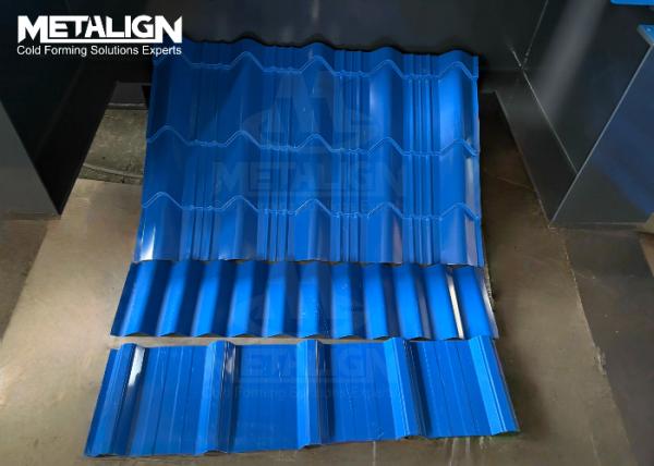 Three Profile Metal Roofing Roll Forming Line With Hydraulic Cutter