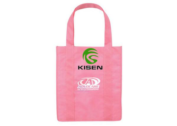 Heavy Duty Laminated Grocery Tote Bags , Strong Non Woven Fabric Shopping Bags