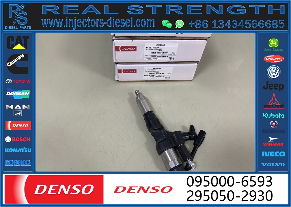 New Original Fuel Injector 095000-6593 23670-E0010 23670E0010 High-Speed Steel Engine Parts