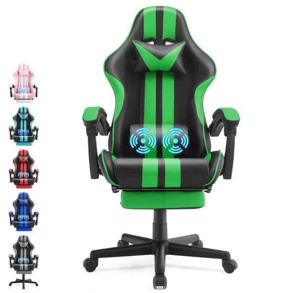ALINUNU Ergonomic Racing Style PC Game Computer Chair with Headrest and Lumbar Support