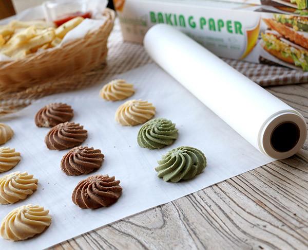 Cake Biscuit Cookie Non Stick Baking Sheet Rolls , Parchment Paper Cookie Sheet