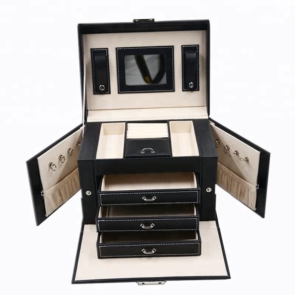 Modern Luxury Jewelry Box , Standing Mirror Personalized Jewelry Box For Girl