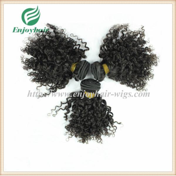 Indian virgin hair weave natural color(can be dye)  curly hair 10''-26'' hair extension